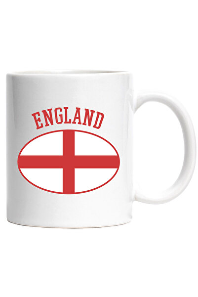 StoryGift Romania Cana Cu Mesaj In Engleza England, Anglia, Steag, Oval, Multicolor 330 ml, Cerami, Cu Maner Alb