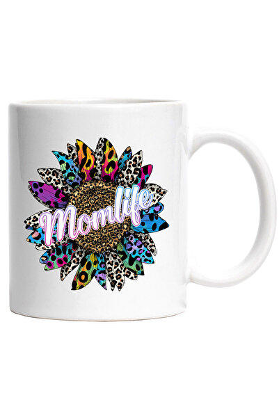 StoryGift Romania Cana cu mesajul "Momlife", ilustratie, viata de mama, floar...