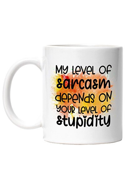 StoryGift Romania Cana cu mesajul "My level of sarcasm depends on your level ...
