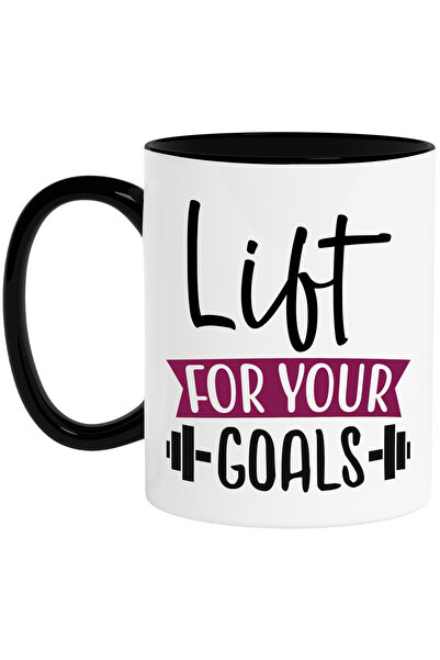 StoryGift Romania Cana cu haltera si mesaj motivational in engleza "Lift for ...