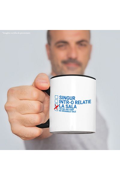 StoryGift Romania Mug with Sports Lovers Funny Message Sarcasm Relationship Love Self Love C, With