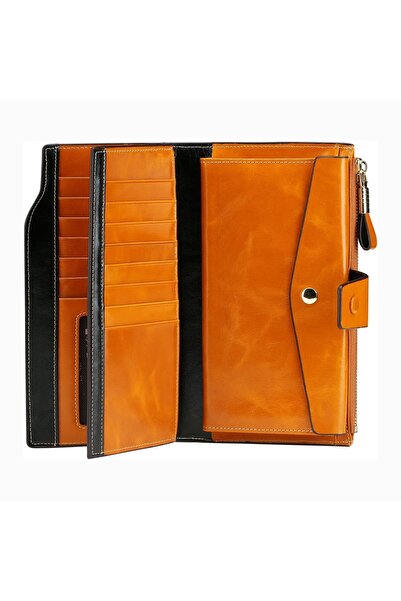 OEM Women's wallet, Vienod, With RFID blocking, Genuine leather, 19x10x3 cm, Brown