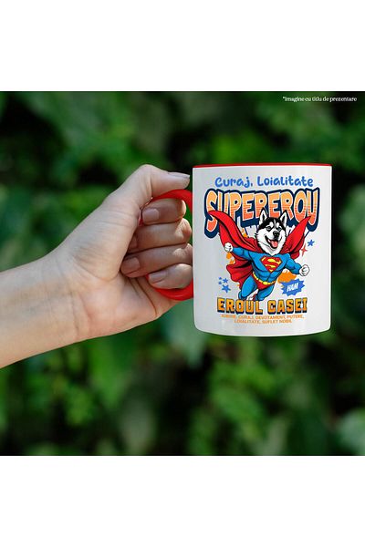 StoryGift Romania Siberian Husky Mug / Siberian Husky Dog In Superman Costume With Cape,, With ,STG