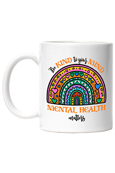 StoryGift Romania Cana cu mesajul "Be kind to your mind, mental health matter...