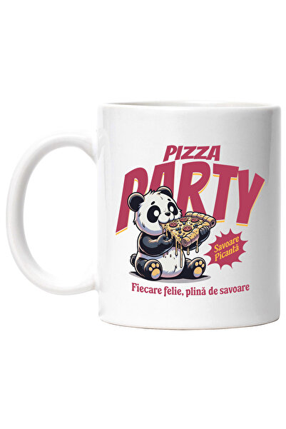 StoryGift Romania Cana Pizza Party. Savoare Picanta urs panda mancare, 330ml,...
