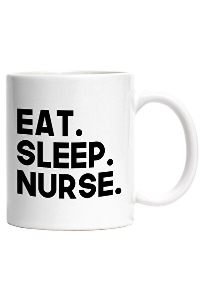 StoryGift Romania Cana cu textul in engleza "Eat. Sleep. Nurse." - mananca do...