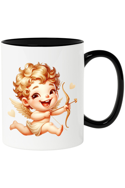 StoryGift Romania Cana cu un bebelus Cupidon care trage cu arcul | ilustratie...