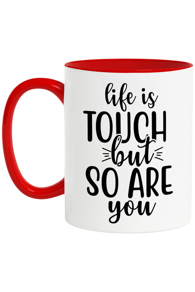 StoryGift Romania Κούπα με γραμμένο στα αγγλικά το κείμενο "Life is tough, bu...