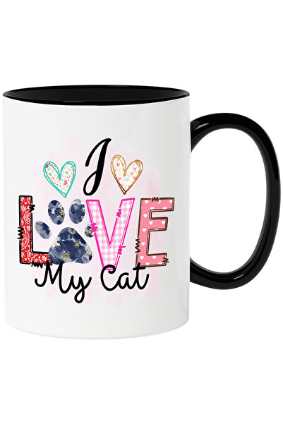 StoryGift Romania Cana cu mesajul "I love my cat", imi iubesc pisica, inimioa...