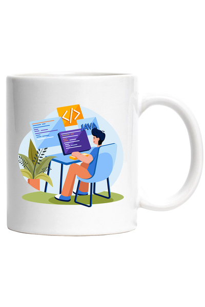 StoryGift Romania Cana Cu Birou, Programare, Cod, Java, Monitor, Tastatura, M...