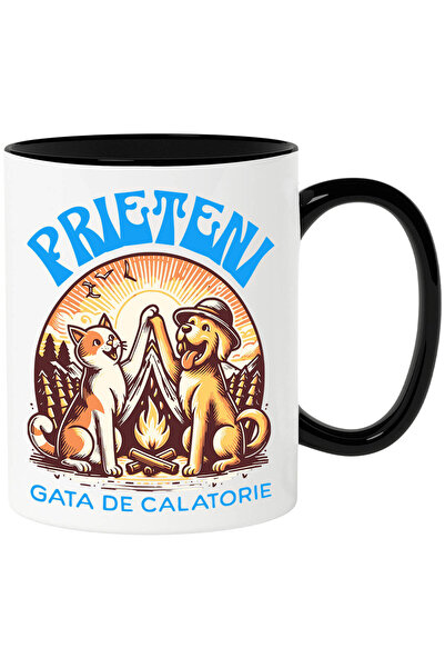 StoryGift Romania Cana cu Pereche Perfecta Caine Pisica Foc De Tabara Text Pr...