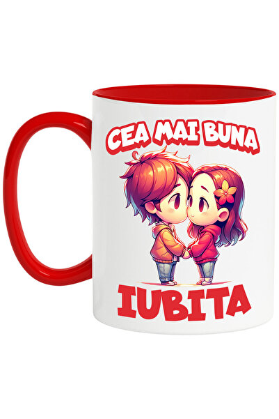 StoryGift Romania Cana cu Cuplu Copii Dragoste Text Cea mai Buna Iubita valen...