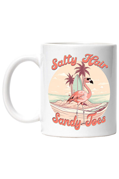 StoryGift Romania Cana cu mesajul "Salty hair, sandy toes", vara, vacanta, re...