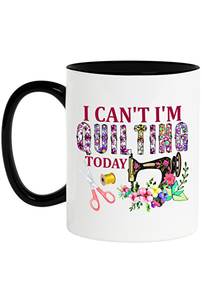 StoryGift Romania Cana cu mesajul "I can't, I'm quilting today", masina de cu...