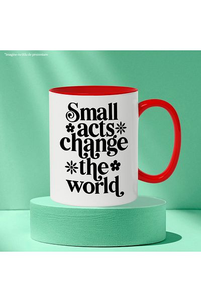 StoryGift Romania Mug with the message "Small acts change the world" - small acts change the world with, With,STG.