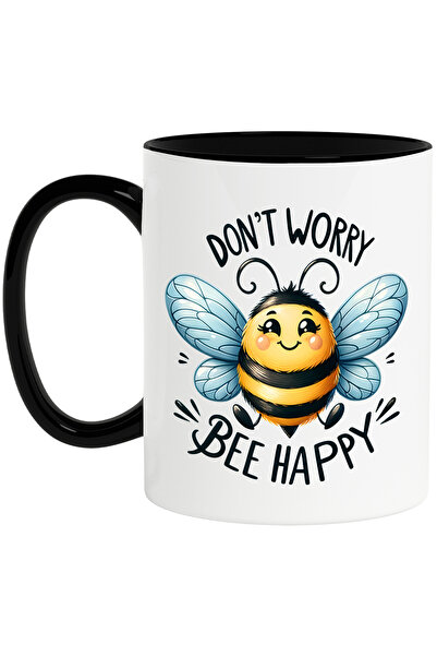 StoryGift Romania Cana cu mesajul "Don't worry, be happy", ilustratie, motiva...