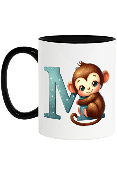 StoryGift Romania Cana cu o maimuta cu litera "M", ilustratie, pentru copii, ...