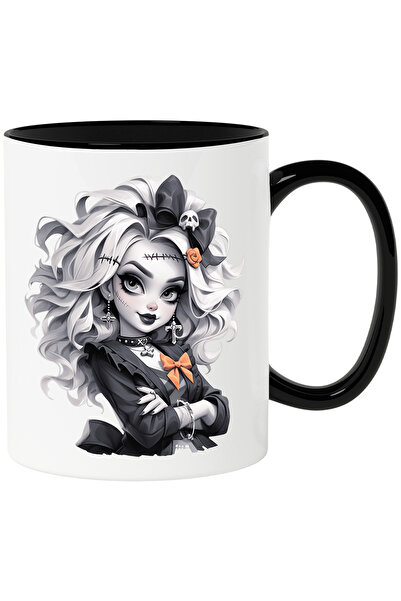 StoryGift Romania Cana cu o fata goth | ilustratie | draguta | alb & negru | ...