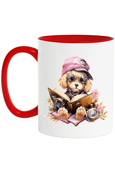 StoryGift Romania Cana cu un catelus care tine o carte deschisa | ilustratie ...