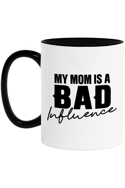 StoryGift Romania Mug with the message "My mom is a bad influence" - my mothe...