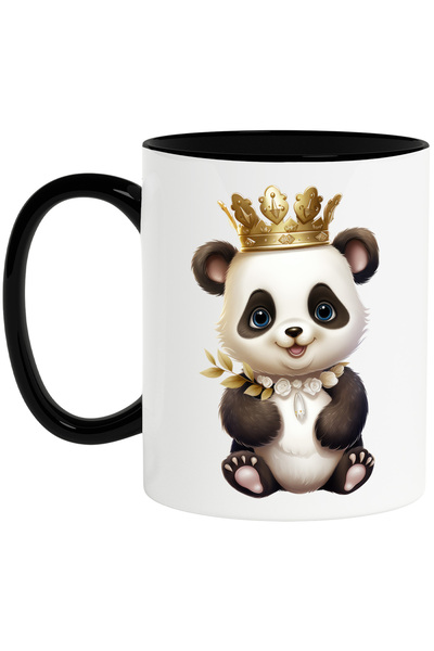 StoryGift Romania Cana cu un ursulet Panda care poarta o coroana regala | nob...