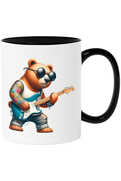 StoryGift Romania Cana cu un urs tatuat care canta la chitara | ilustratie | ...