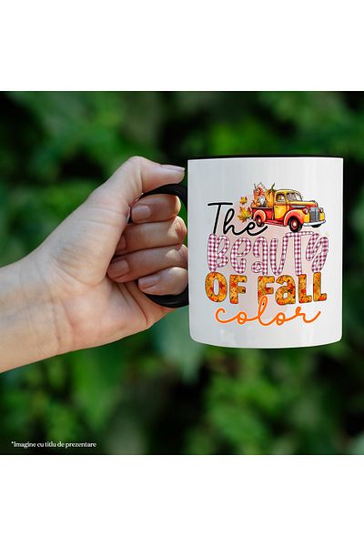 StoryGift Romania Mug with the message "The beauty of Fall color", autumn, illustration, beauty of colors, With ,STG