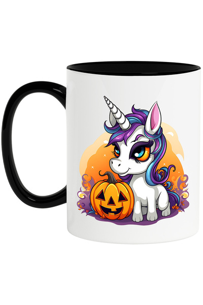 StoryGift Romania Cana cu un unicorn, ilustratie, dovleac decorat de Hallowee...