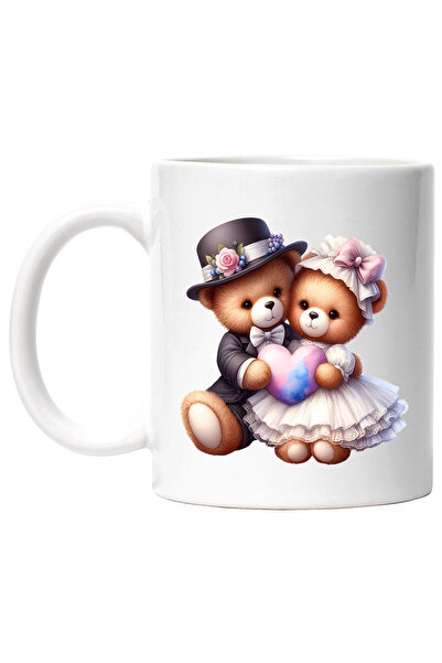 StoryGift Romania Cana cu 2 ursuleti de plus care tin o inima | ilustratie | ...