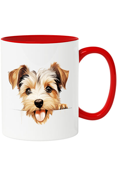 StoryGift Romania Cana cu un catel maro care se uita peste gard | ilustratie ...