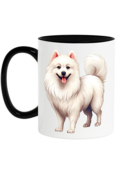 StoryGift Romania Cana cu un caine blanos | alb | ilustratie | vesel | binedi...