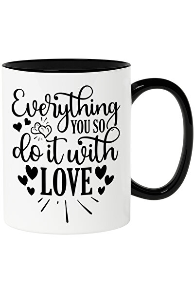 StoryGift Romania Cana cu inimioare si textul "Tot ceea ce faci, fa cu iubire...