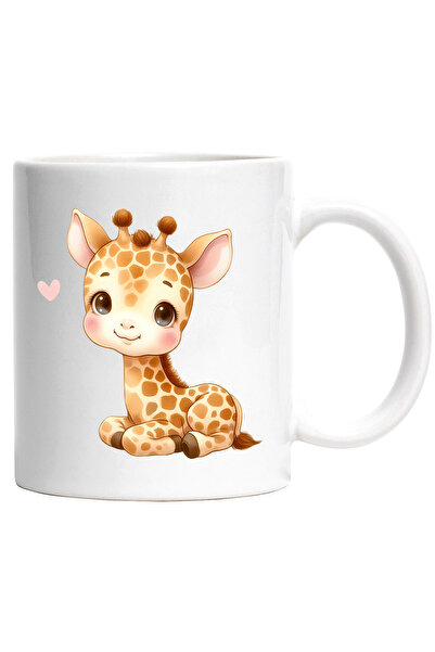 StoryGift Romania Cana cu o girafa micuta | ilustratie | imbujorata | inimioa...