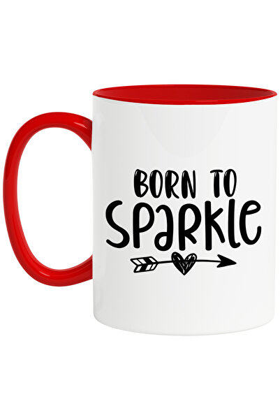 StoryGift Romania Cana cu text in engleza "Born to sparkle" - nascut pentru a...