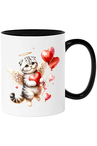 StoryGift Romania Cana cu o pisicuta cu aripi albe care zboara | ilustratie |...