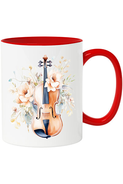 StoryGift Romania Cana cu o vioara | ilustratie | instrument muzical | flori ...