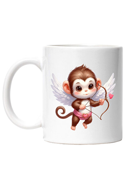 StoryGift Romania Cana cu o maimutica vesela care trage cu arcul | ilustratie...