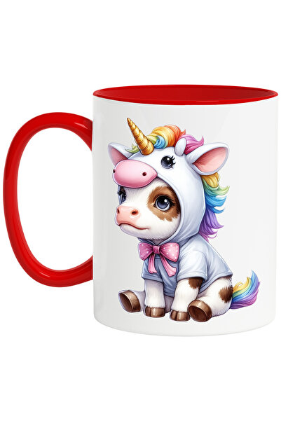 StoryGift Romania Cana cu o vacuta costumata in unicorn, ilustratie, serioasa...