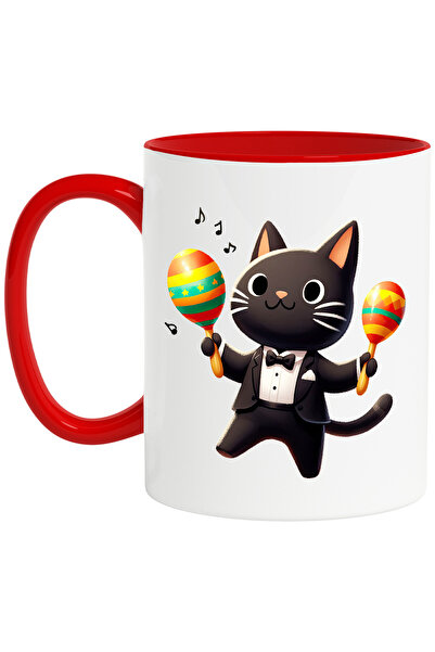 StoryGift Romania Cana cu o pisica neagra la costum care canta la maracas, il...