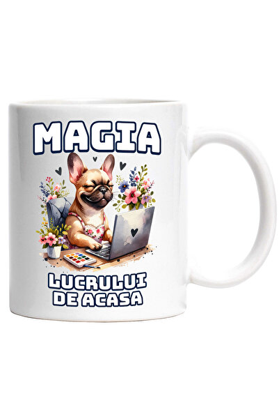 StoryGift Romania Cana cu Caine la Birou Calculator Text Magia Lucrului De ac...