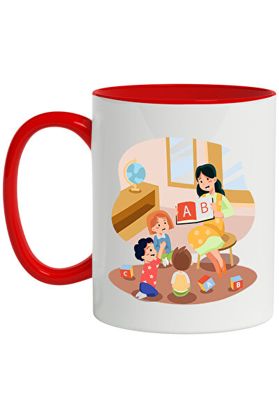 StoryGift Romania Cana Cu Profesor, Scoala, Copii, Abecedar, Multicolor 330 m...
