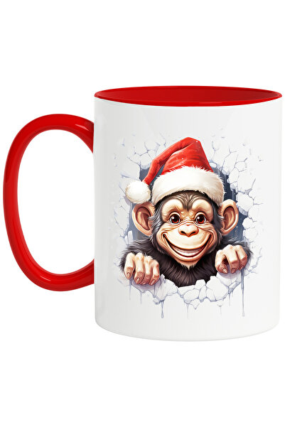 StoryGift Romania Cana cu un cimpanzeu cu caciula de Craciun | ilustratie | s...