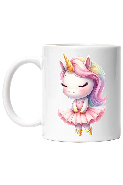 StoryGift Romania Cana cu un unicorn somnoros, ilustratie, aproape ca a adorm...