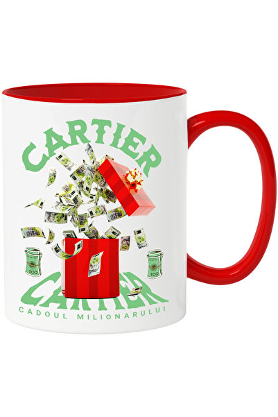 StoryGift Romania _Cartier_ Mug - Millionaire's Gift, 330ml, Ceramic with Red...