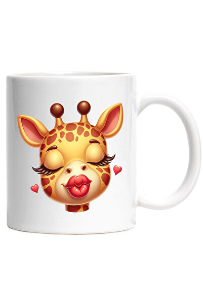 StoryGift Romania Cana cu o girafa care da un pupic | ilustratie | Valentine'...