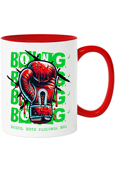 StoryGift Romania Cana cu Manusa De Box Rosie Sange Agresiv Sport De Contact ...