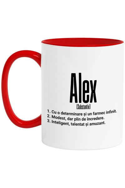 StoryGift Romania Cana Cu Numele Alex, Determinare, Modest, Inteligent, Amuza...