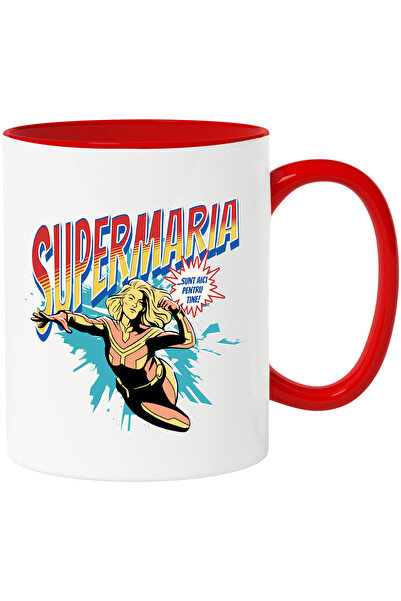 StoryGift Romania Cana cu Femeie Puternica Costum Super erou Text Super maria...