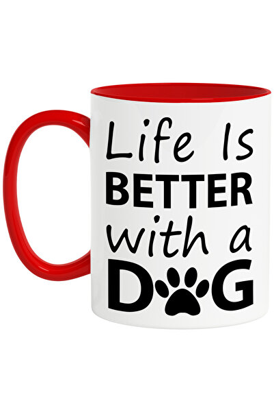 StoryGift Romania Cana pentru iubitorii de caini cu mesajul "Life is better w...