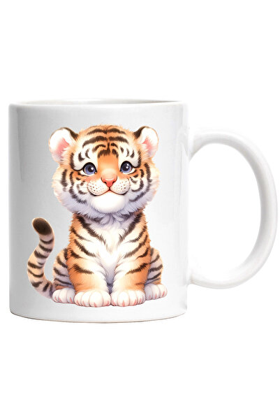 StoryGift Romania Cana cu un pui de tigru vesel | ilustratie | jucaus | curio...